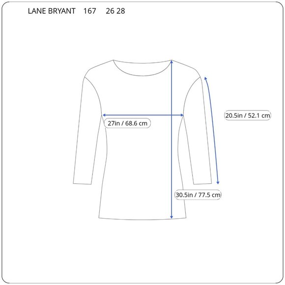 Lane Bryant Womens Top 26 28 Plus Tunic 3/4 Sleeve Orange ORA4E - Picture 2 of 7